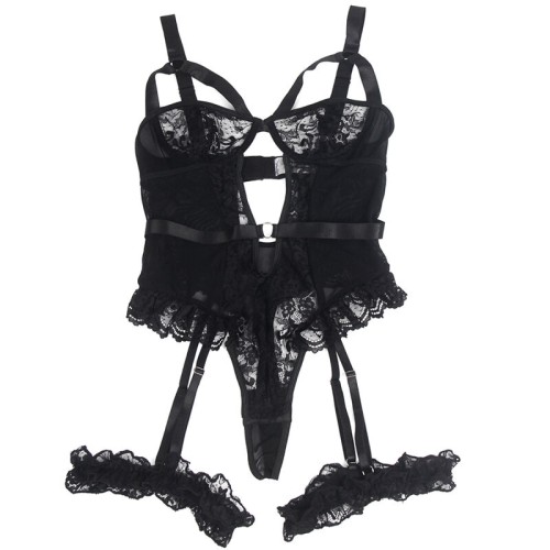 Subblime Teddy with Garter Lace and Straps S/M