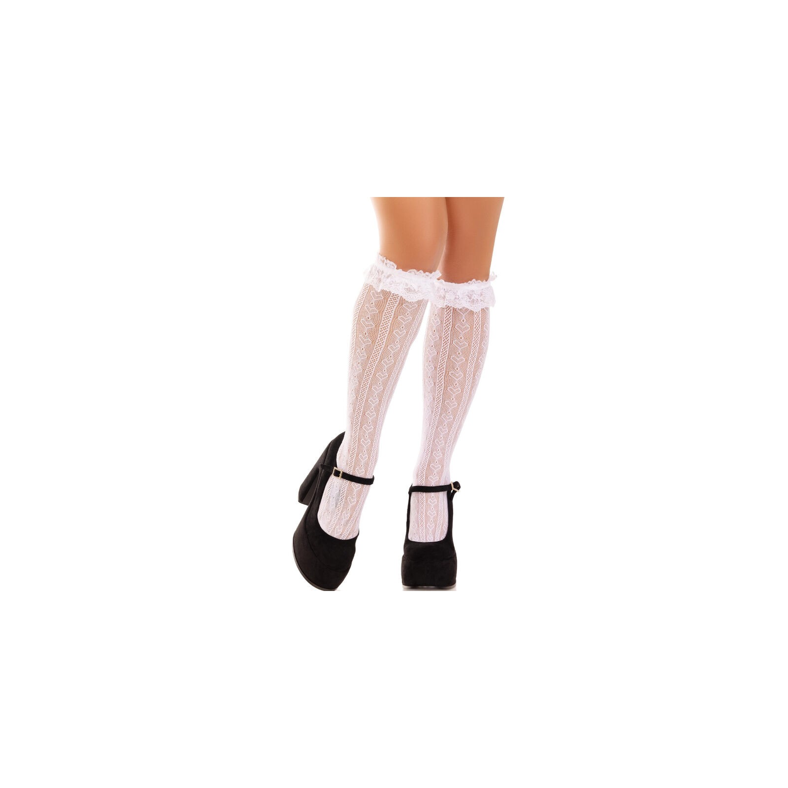 Leg Avenue Knee-High Ruffled Socks - Fun and Flirty