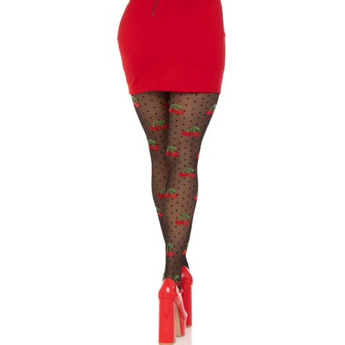 Leg Avenue Cherry Polka Dot Stockings