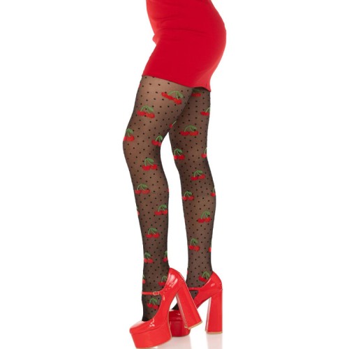 Leg Avenue Cherry Polka Dot Stockings