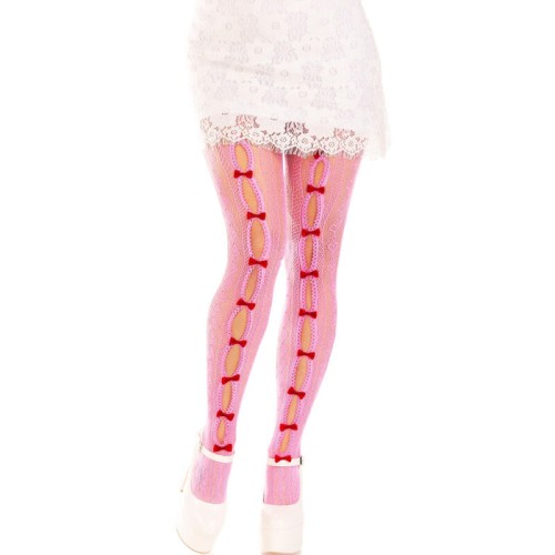 Leg Avenue Heart and Bow Tights - Fun and Charming