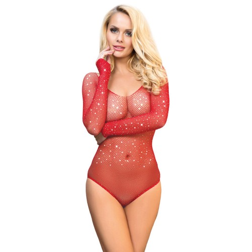 Sublime - 952303 Shiny Net Body with Off-Shoulder