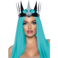 Leg Avenue Black Faux Leather Maleficent Crown - Festival Accessory