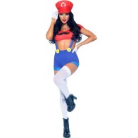 Leg Avenue Disfraz Sexy Mario Bros Rojo/Azul M