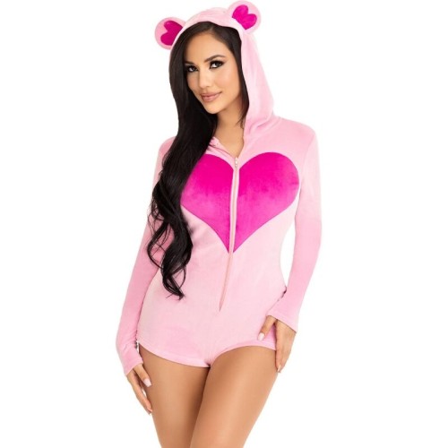 Body Oso de Terciopelo Rosa M Leg Avenue