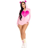 Leg Avenue Velvet Bear Body Pink M