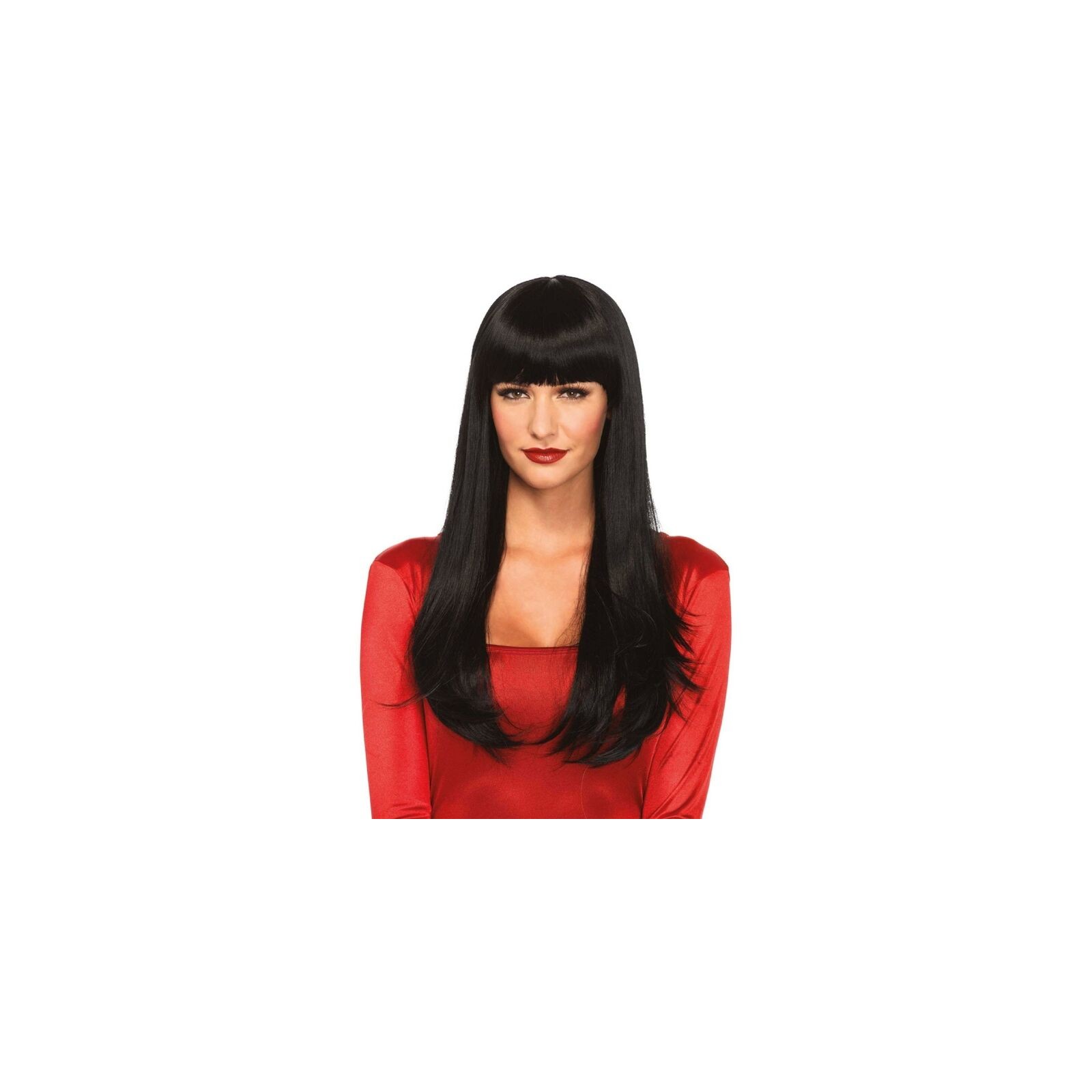 Leg Avenue Long Hair Wig with Bangs Black