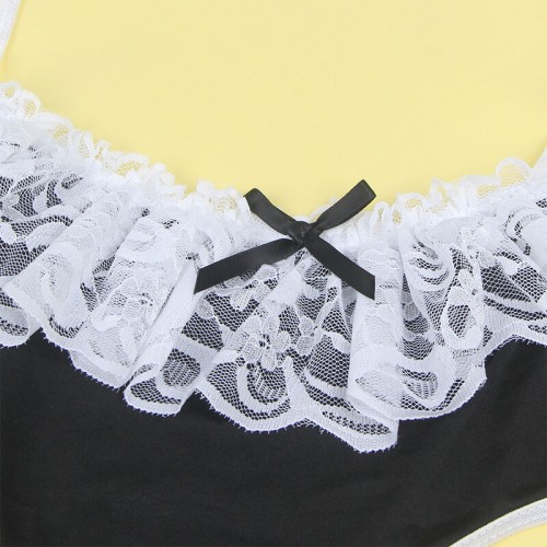 Disfraz De Criada Sexy Sublime Negro/Blanco S/M - Elegancia Redefinida