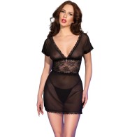 Babydoll Negro CR 4830 de Chilirose para Seducción Elegante