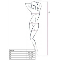 Passion - Woman Bs014 Bodystocking Blanco Talla Unica