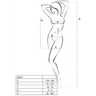 Passion Woman Bs027 Bodystocking Estilo Vestido Blanco - Lencería Seductora