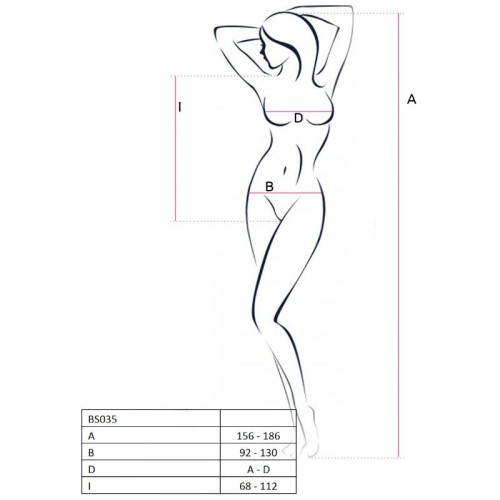 Bodystocking Mujer Passion BS035 Blanco