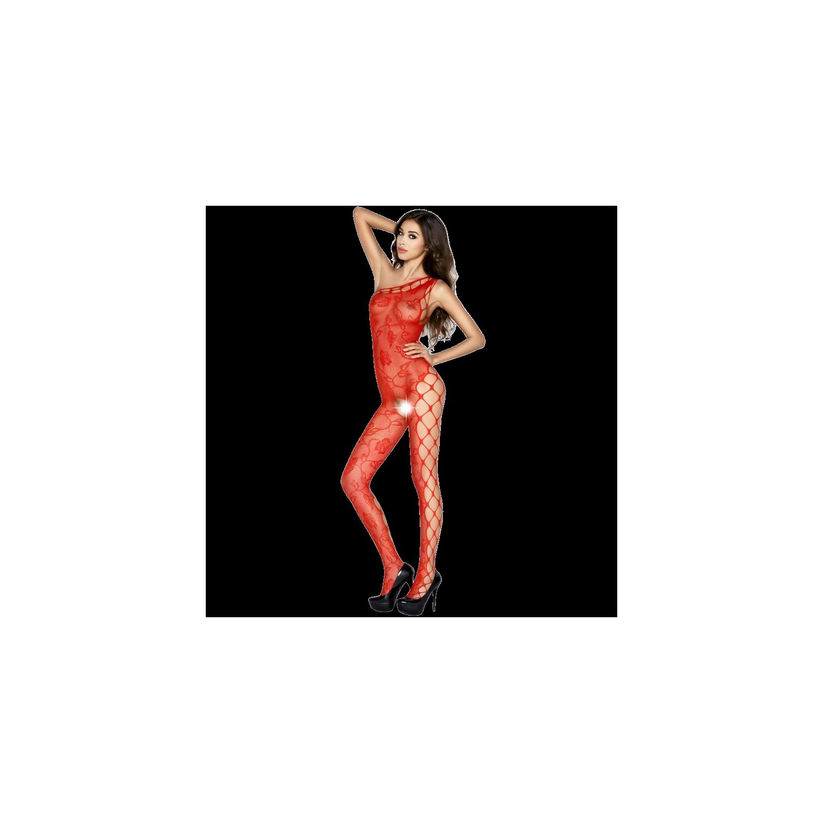 Passion Woman Bs036 Bodystocking Rojo