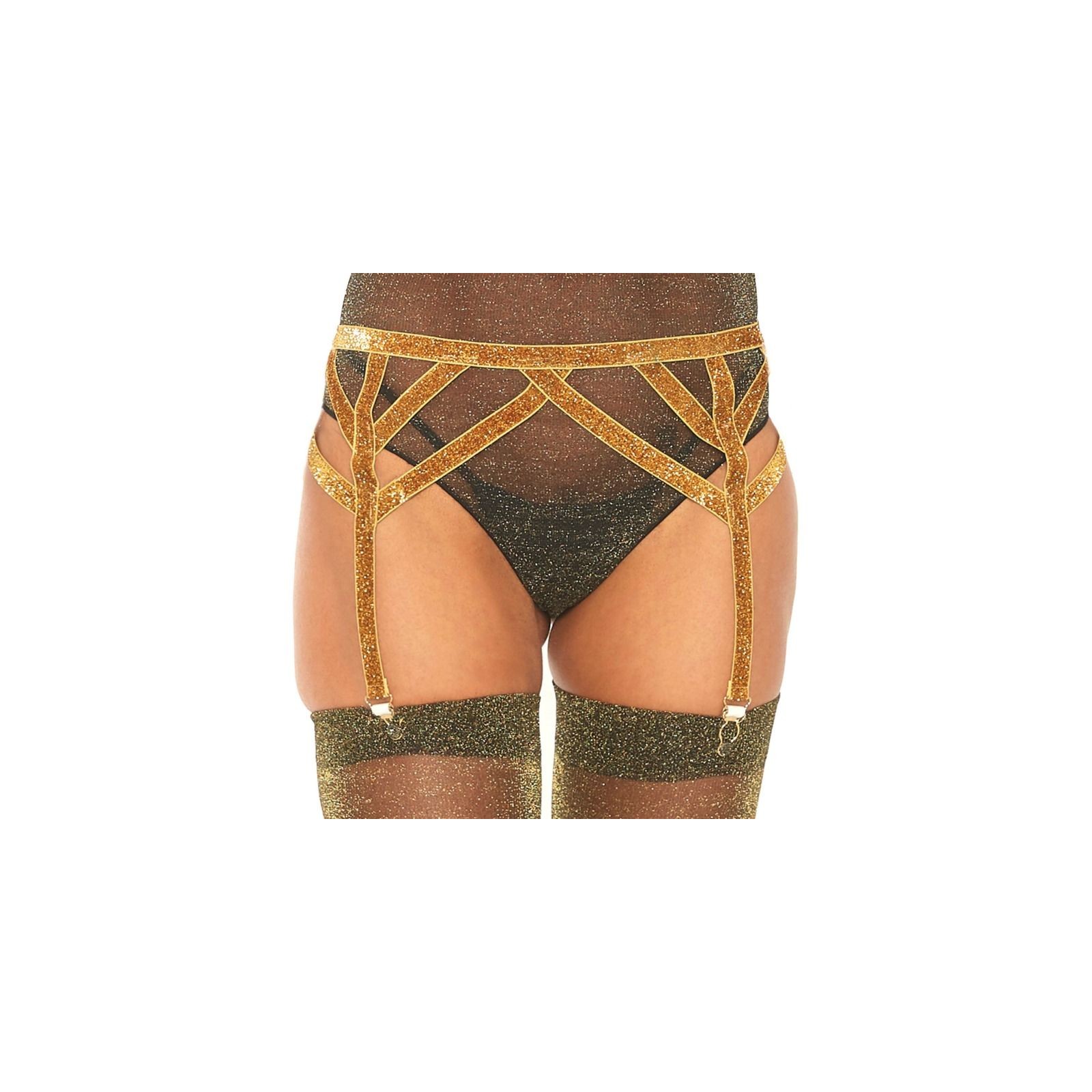 Golden Lurex Garter for Seduction