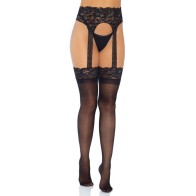 Leg Avenue Opaque Stockings with Garter