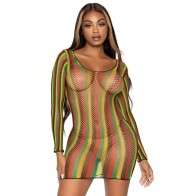 Leg Avenue Rasta Net Mini Dress - One Size