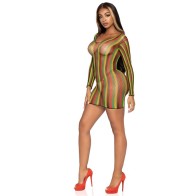 Leg Avenue Rasta Net Mini Dress - One Size