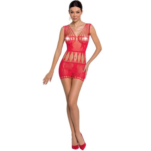 Passion Woman Bs090 Bodystocking Red One Size