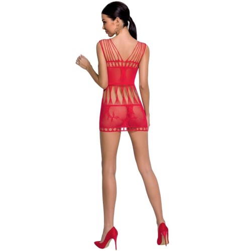 Passion - Woman Bs090 Bodystocking Rojo Talla Única