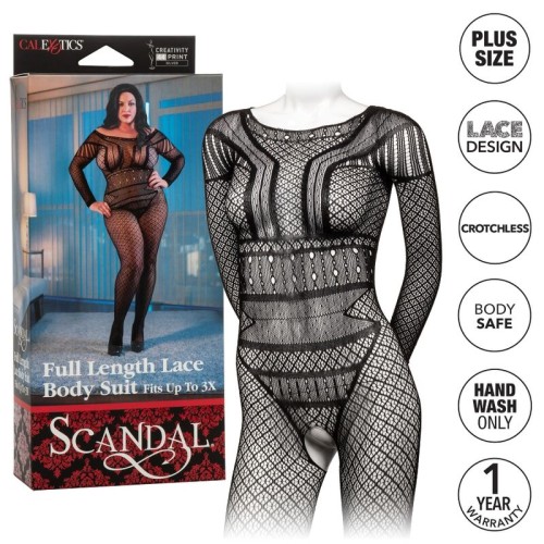 Scandal Lace Body Suit Plus Size for Seductive Nights