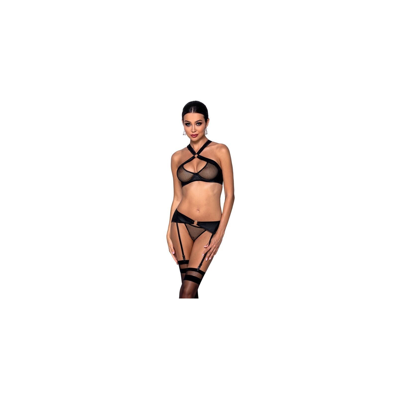 Amanda Eco-Leather Lingerie Set - S/M