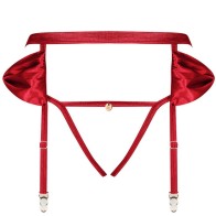 Obsessive Rubinesa Liguero Set Rojo S/M