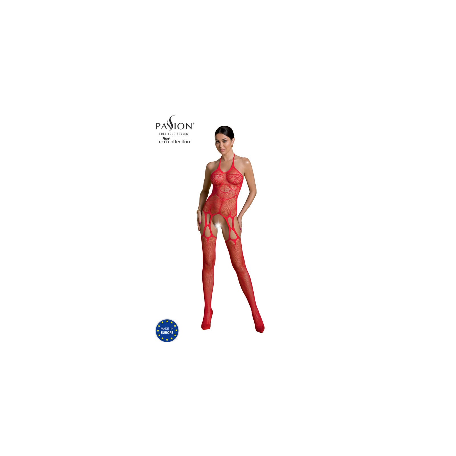 Passion - Eco Collection Bodystocking Eco Bs002 Rojo