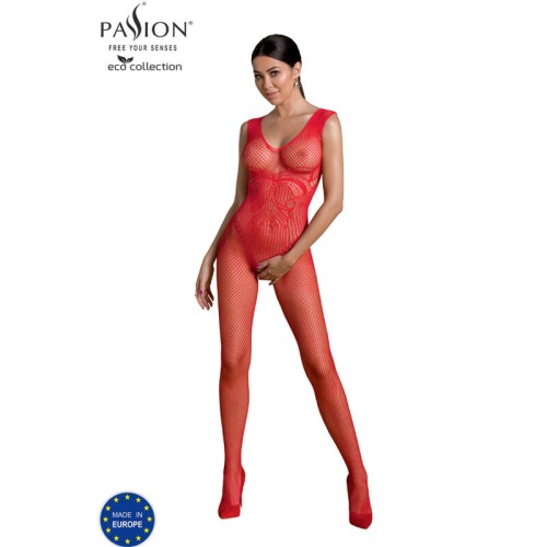 Passion - Eco Collection Bodystocking Eco Bs003 Rojo - Elegancia Ecológica