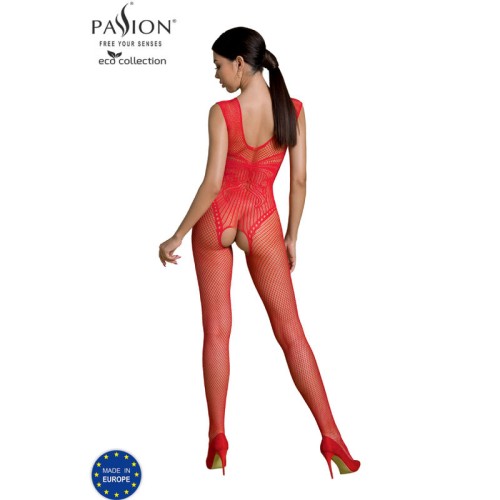 Passion Eco Collection Bodystocking Eco BS003 Red - Eco-friendly Elegance