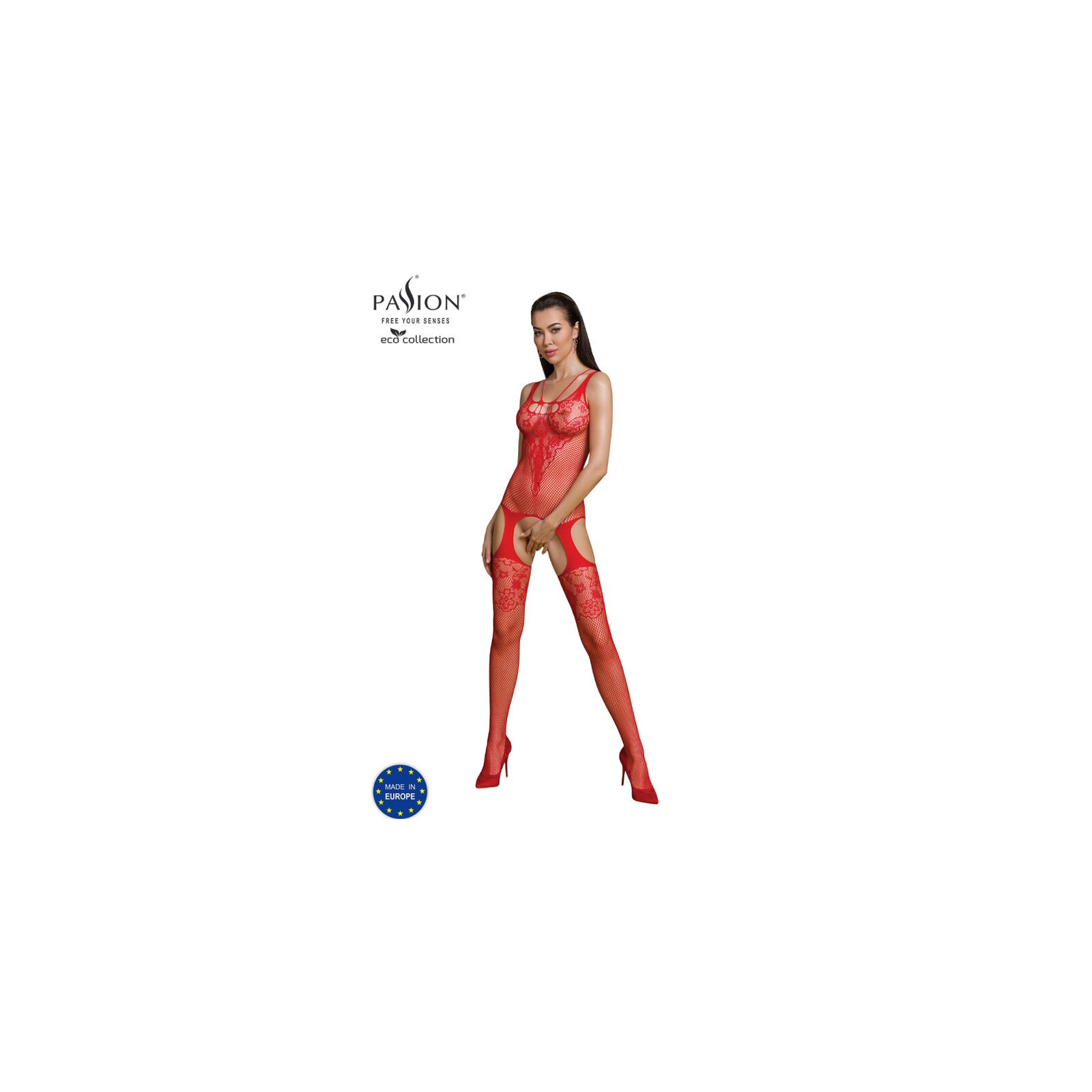 Passion Eco Collection Bodystocking Red