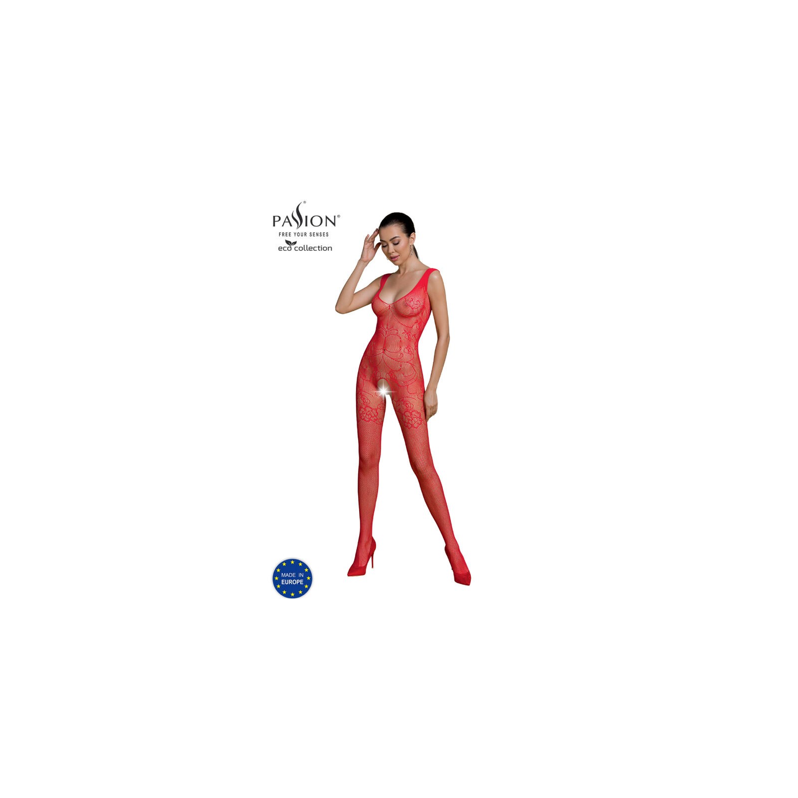 Passion Bodystocking Eco Rojo