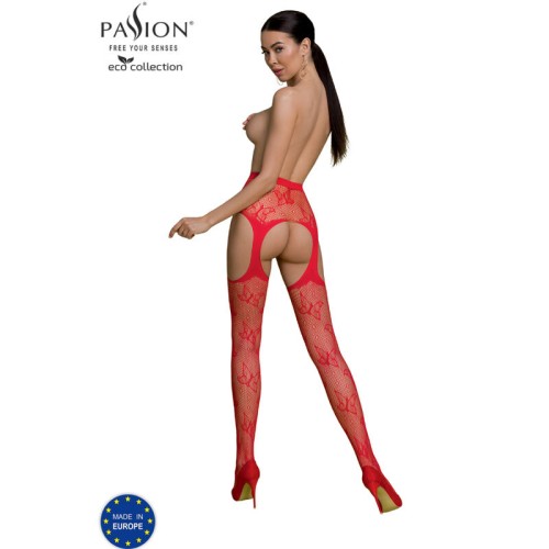 Passion Eco Collection Bodystocking Red - Eco-Friendly Lingerie