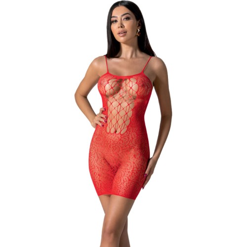 Passion Bs096 Bodystocking Rojo Talla Unica