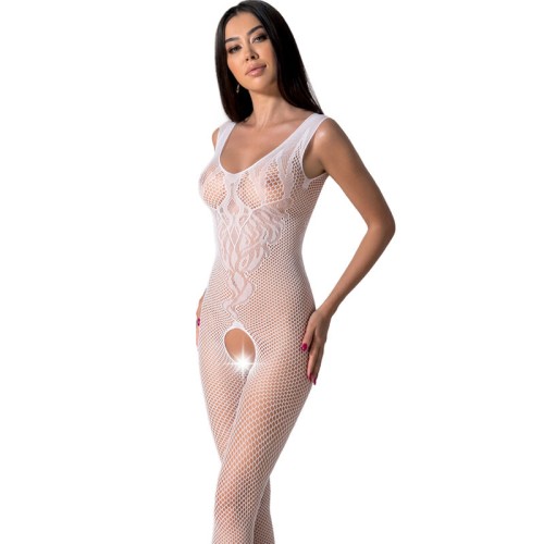 Passion Bs098 Bodystocking Blanco - Pieza de Lencería Seductora