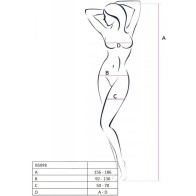 Passion Bs098 Bodystocking White - Seductive Lingerie Piece