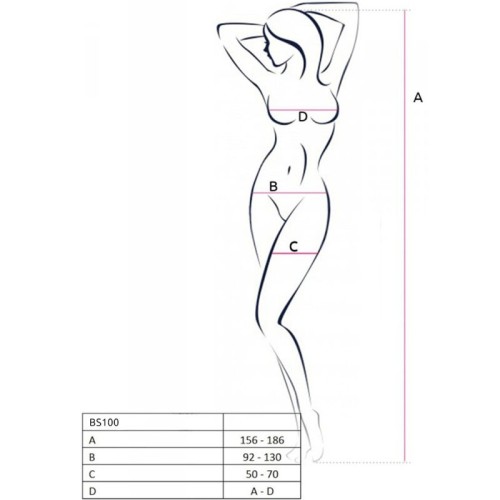 Passion - BS100 Bodystocking White One Size