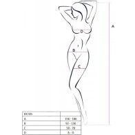 Passion - BS100 Bodystocking White One Size