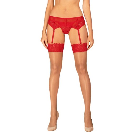 Obsessive - Ingridia Medias Roja - Ropa Seductora para las Piernas