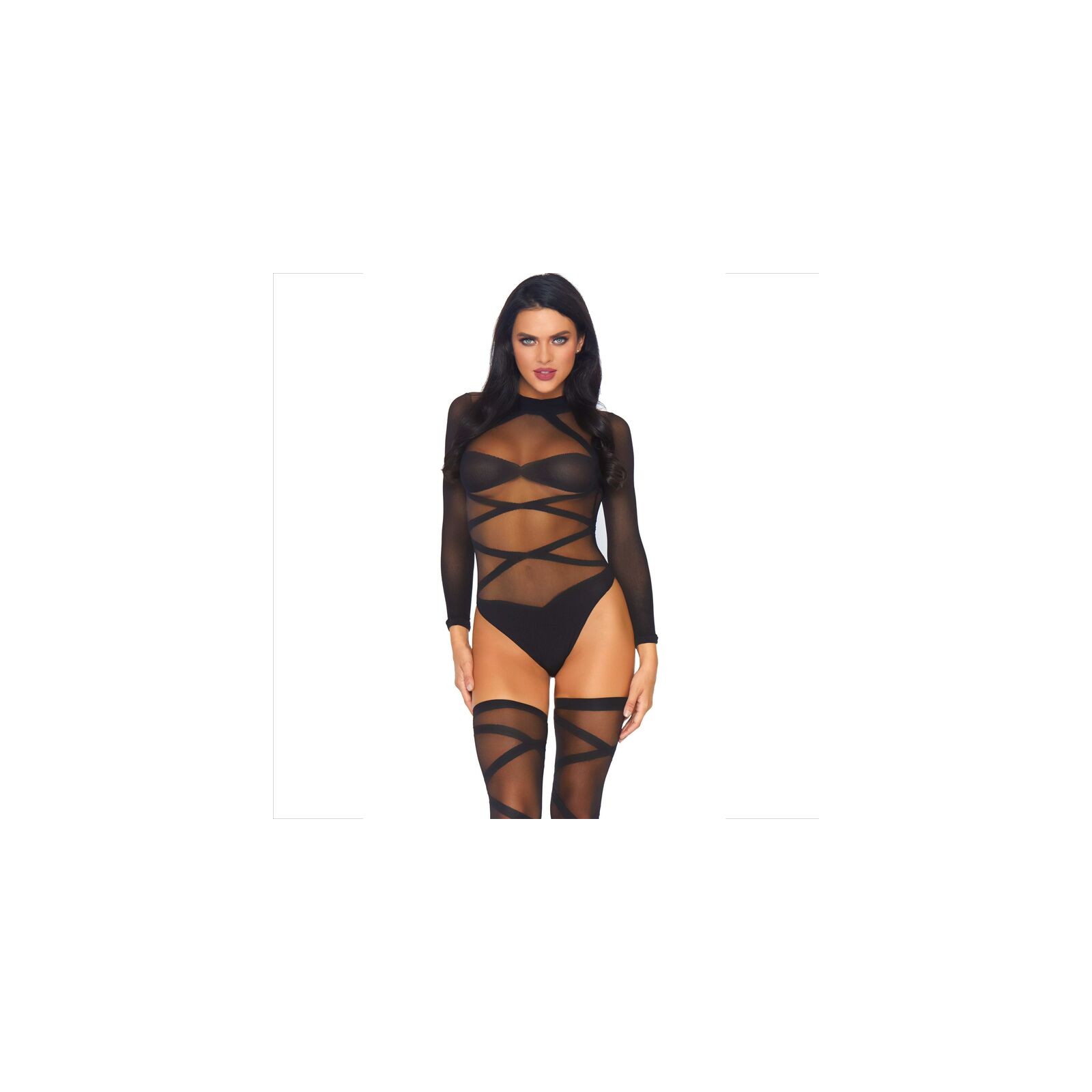 2 Piece Body and Stockings Set for Sensual Elegance