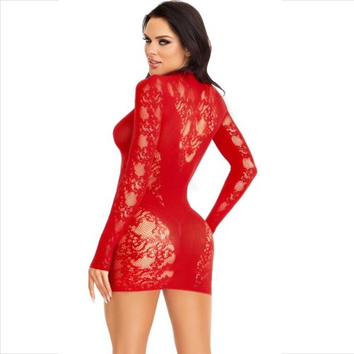 Leg Avenue Mini Lace Dress Red