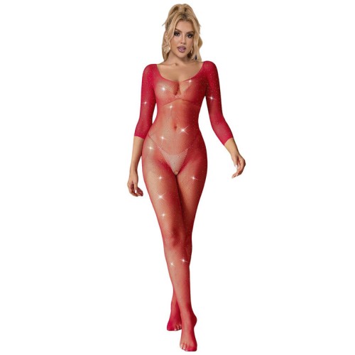 Subblime Long Sleeve Bodystocking Red