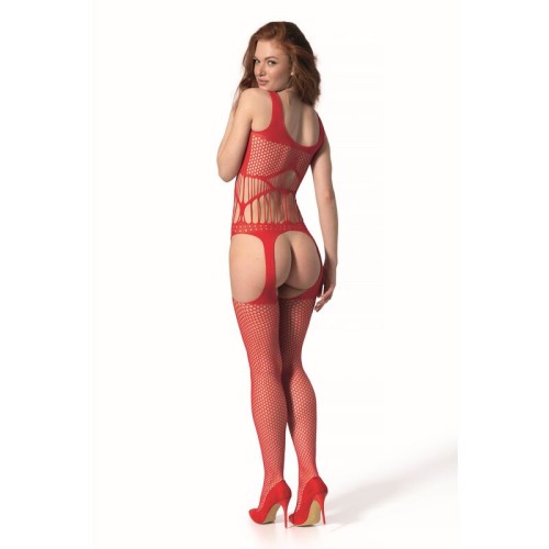 PASSION BS 106 Red Bodystocking One Size - Sensual Lingerie