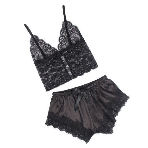 Subblime Silk + Lace Sleepwear Set for Night Elegance