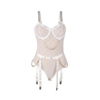 Sublime Body with Chains and Suspenders White S/M