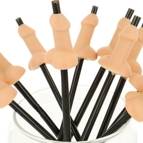 Fun Penis-Shaped Straws for Parties (10 Pack)