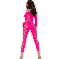 Chilirose Fuchsia Seamless Top & Pant Set for Comfort