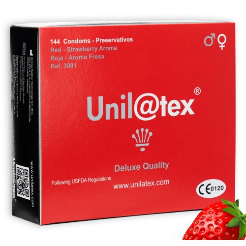 Strawberry Condoms Red 144 Units | Quality Protection