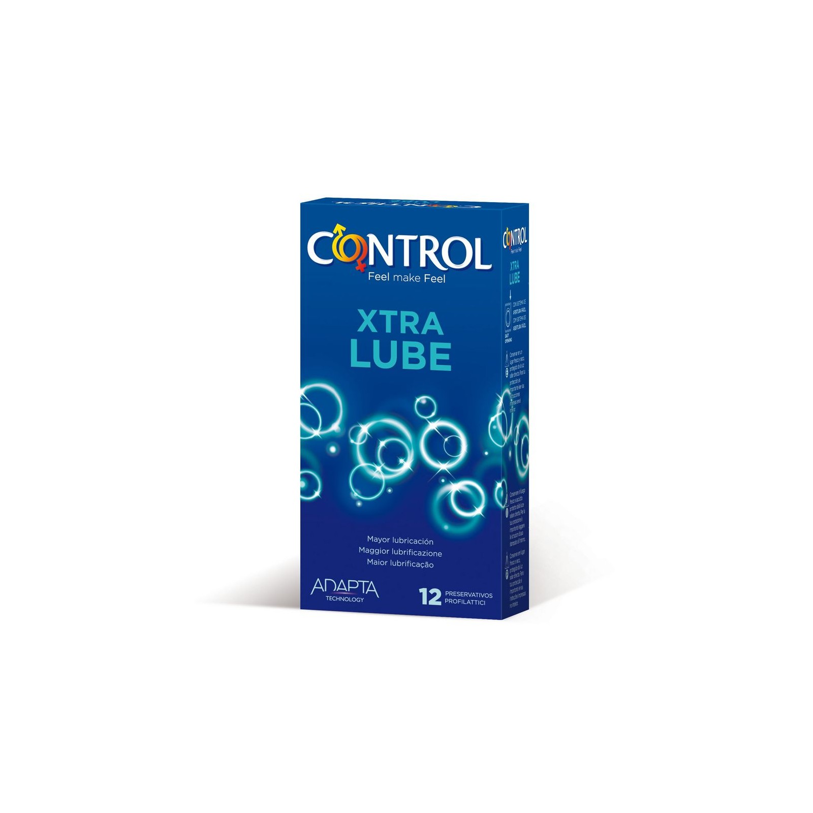 Control - Preservativos Extra Lubricados - 12 Unidades para Mayor Placer