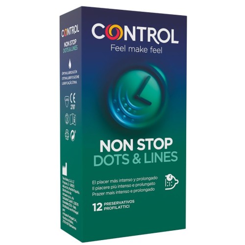 Control Nonstop Dots and Ridges Condoms 12 Units