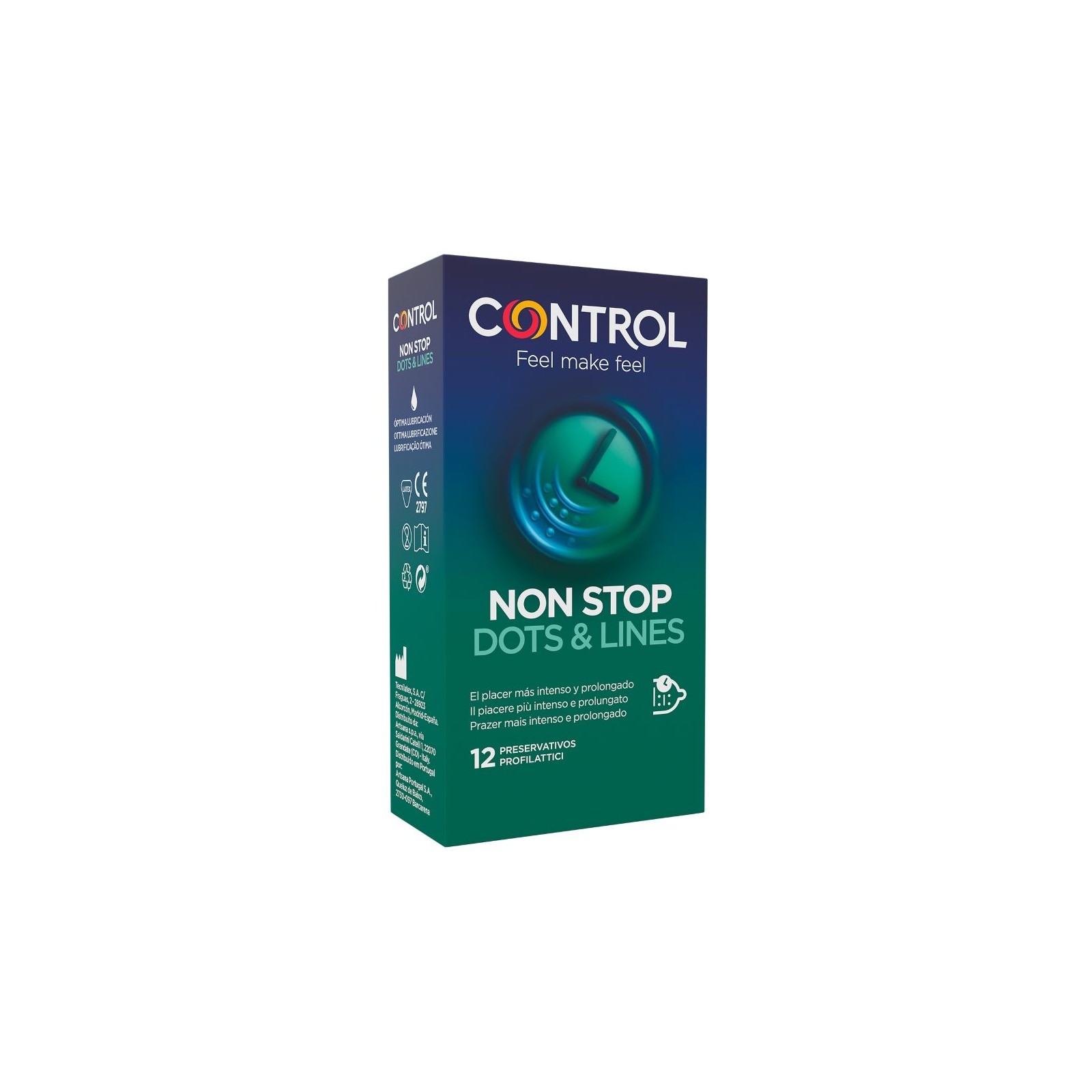 Control Nonstop Dots and Ridges Condoms 12 Units